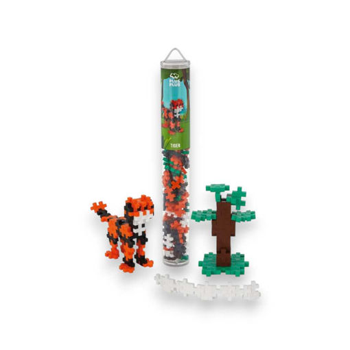 Picture of PLUS PLUS TUBES ZOO ANIMALS 100 PIECES TIGER